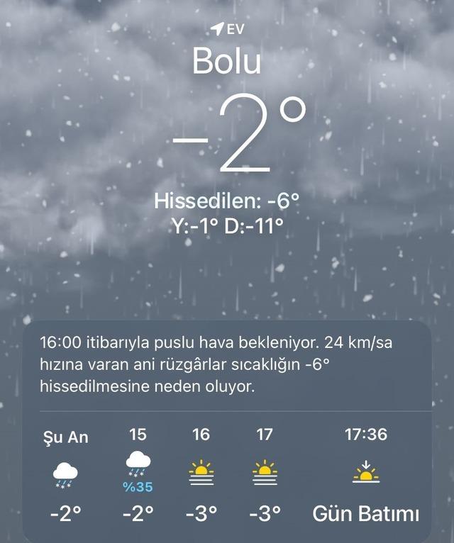 Bolu&rsquo;da kar ve buz k&uuml;tleleri tehlike sa&ccedil;ıyor 6