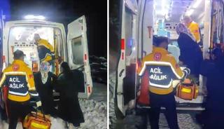 K&ouml;yde yol kapandı: Doğum sancısı tutan kadın 2 saat sonra hastaneye ulaştırıldı