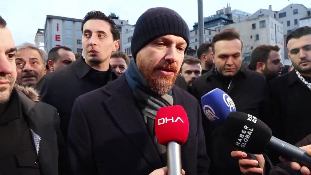 Filistin e destek i&ccedil;in on binlerce kişinin Galata K&ouml;pr&uuml;s&uuml; ne y&uuml;r&uuml;d&uuml;:  Gazze deki bir savaş değil bir soykırımdır  5