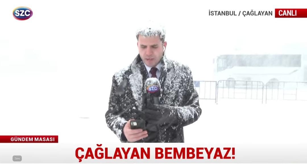 İstanbul&rsquo;da lapa lapa kar yağıyor! İl&ccedil;eler bembeyaz oldu: Akom saat verdi ve uyardı! 2