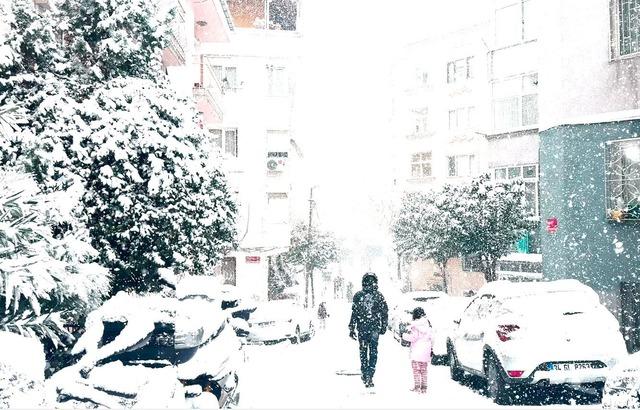 Beşiktaş karla kaplandı 1