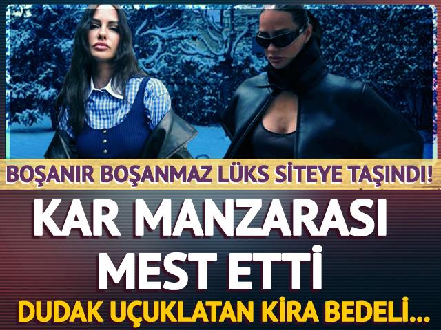 Boşanır boşanmaz l&uuml;ks siteye taşındı! Yasemin Ergene'nin kar manzarası mest etti 
