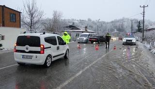 Ordu'da yeni yılın ilk kar yağışı etkili oldu