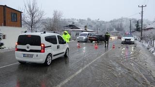 Ordu'da yeni yılın ilk kar yağışı etkili oldu