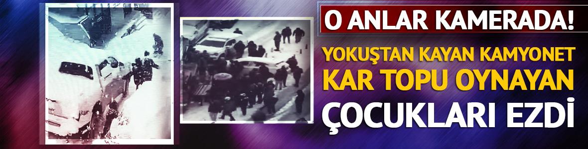 Karda kayan ara&ccedil; oyun oynayan &ccedil;ocukları ezdi!