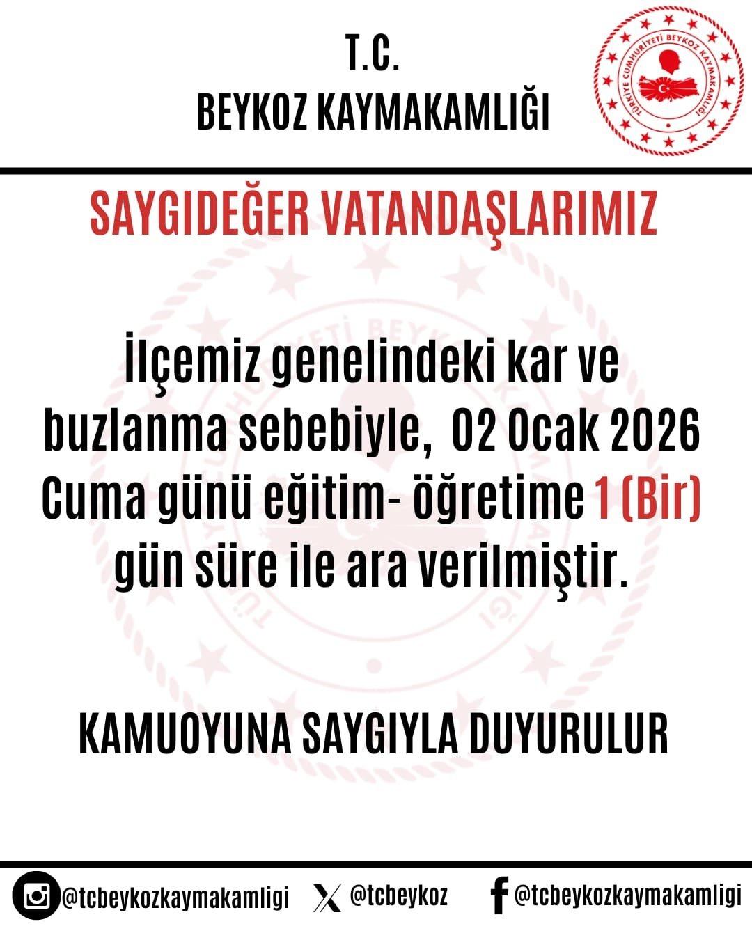 İstanbul da okul tatili haberleri peş peşe geldi! Beşiktaş, Kağıthane, Sarıyer, Beykoz ve Şile il&ccedil;elerinde eğitime kar engeli 2