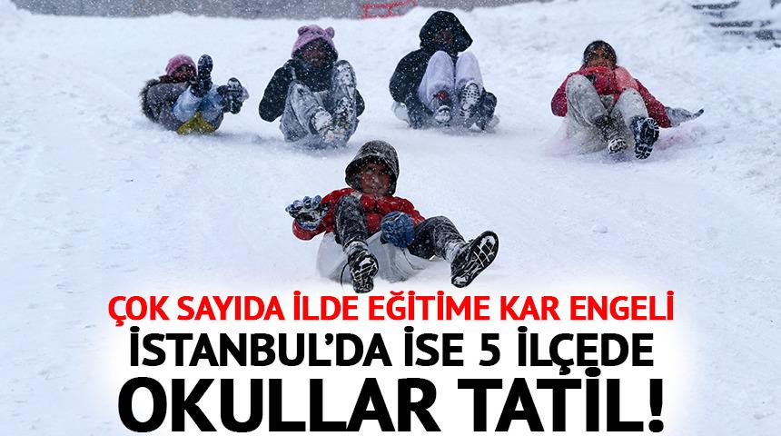 Yeni yıl karla başladı! &Ccedil;ok sayıda ilde okullar tatil edildi