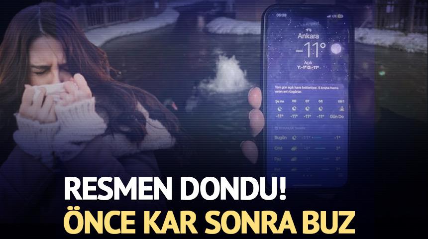 Ankara adeta dondu! Kuğulu Park&rsquo;ın havuzu buz tuttu