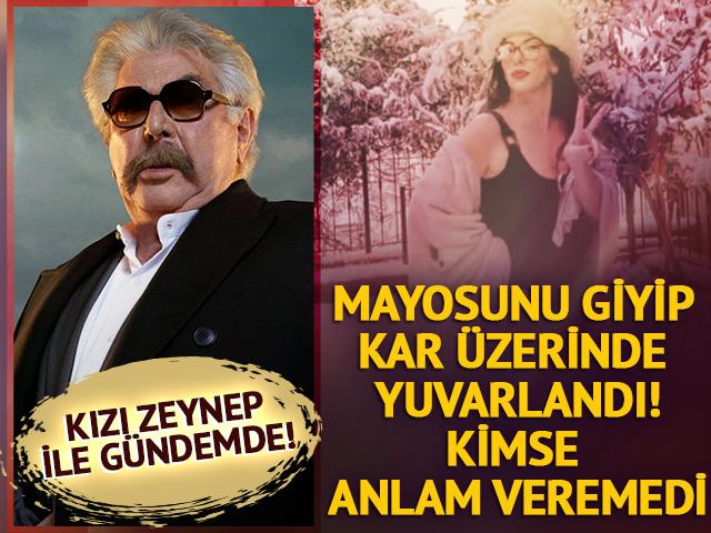Erdal &Ouml;zyağcılar'ın kızı Zeynep &Ouml;zyağcılar sosyal medyayı salladı! Mayosunu giyip kar &uuml;zerinde yuvarlandı