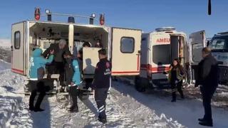 Bingöl’de UMKE ekipleri zorlu kış şartlarında hastaya umut oldu