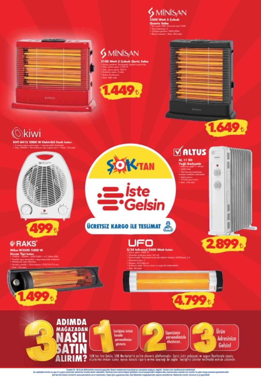 ŞOK a UFO ısıtıcı geliyor! 3 Ocak 2026 ŞOK aktüel katalog yayınlandı! 4