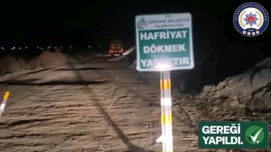 &Ccedil;evreyi kirleten hafriyat kamyonu s&uuml;r&uuml;c&uuml;s&uuml;ne 63 bin 592 lira ceza 2