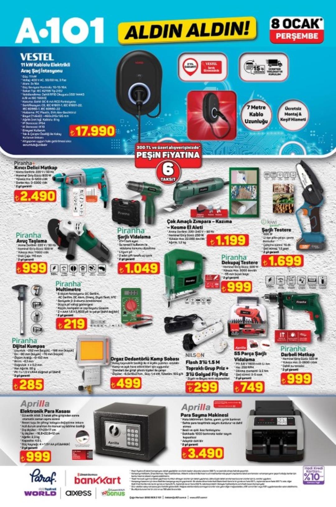 A101 e elektronik para kasası geliyor! 8 Ocak 2026 A101 katalog yayınlandı! 10