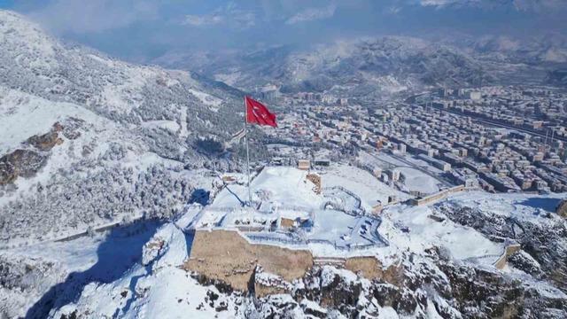 Kartpostal şehir Amasya beyaza büründü 1