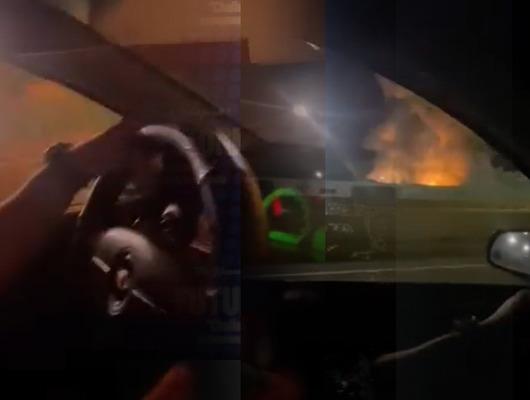 Patlamalar arasında ka&ccedil;ış anları: Venezuela&rsquo;da bir ailenin yaşadığı b&uuml;y&uuml;k korku kamerada