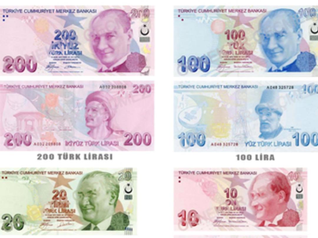 Kağıt paraların arka y&uuml;z&uuml;ndeki isimler