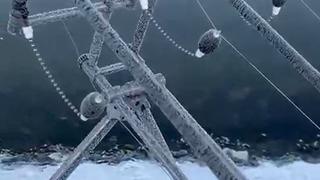 Eksi 22 derecede olta buz tuttu