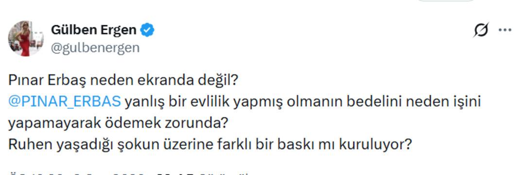 Gülben Ergen’den Pınar Erbaş isyanı: Neden ekranda değil? 1