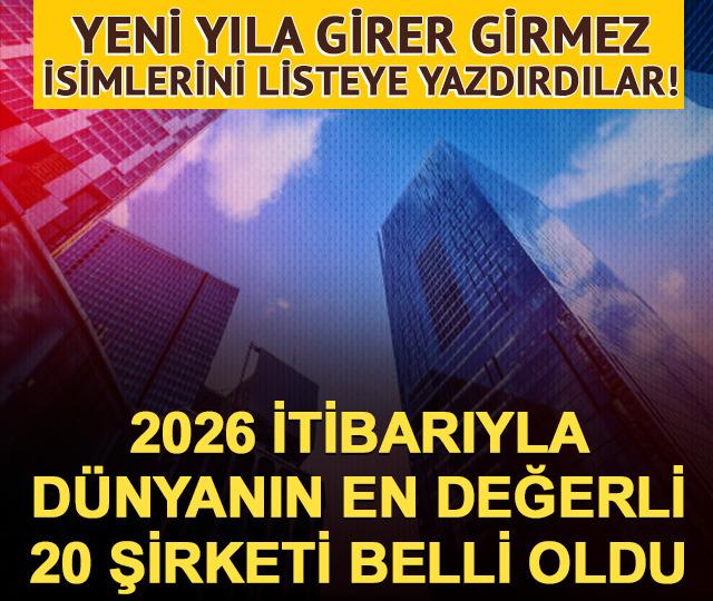 2026 itibarıyla d&uuml;nyanın en değerli 20 şirketi
