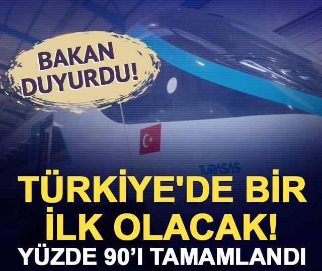 Bakan duyurdu! T&uuml;rkiye'de bir ilk olacak: Y&uuml;zde 90'ı tamamlandı