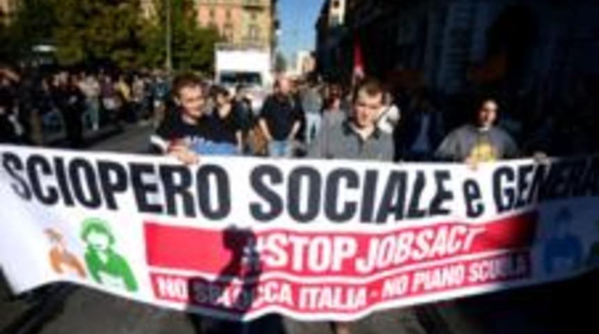 İtalya'da genel greve gidildi