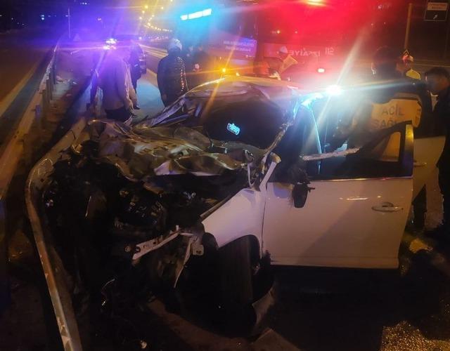 Adana&rsquo;da otoyolda trafik kazası : 1 &ouml;l&uuml; 1