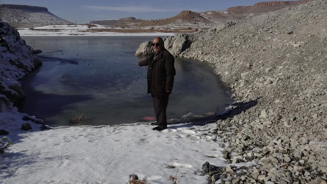 Kayseri de sıcaklık eksi 17 dereceye d&uuml;şt&uuml;! Baraj g&ouml;l&uuml; dondu 7