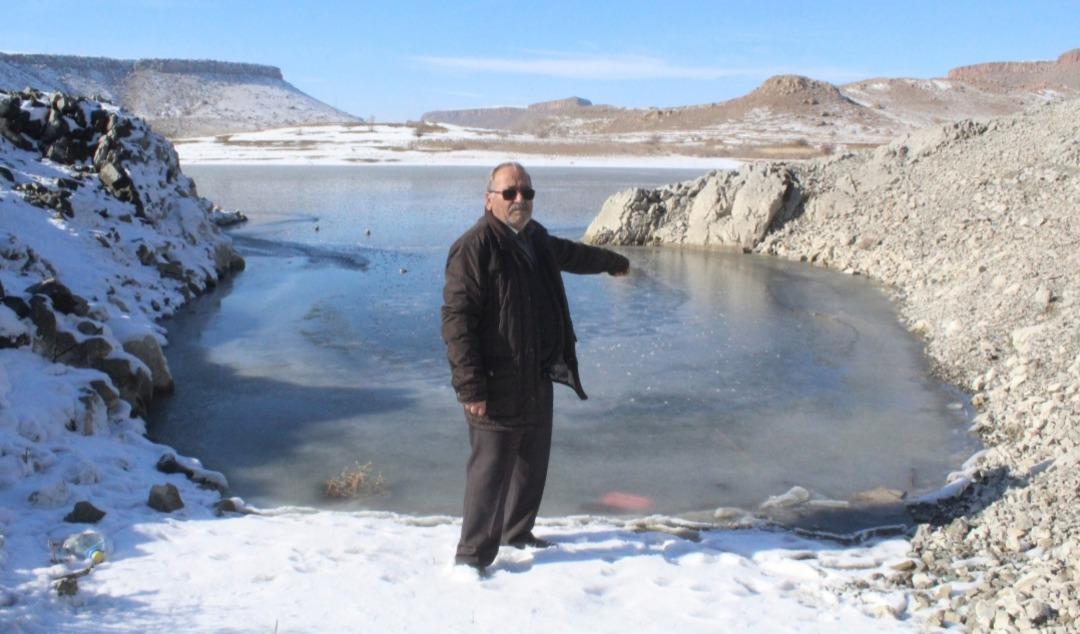 Kayseri de sıcaklık eksi 17 dereceye d&uuml;şt&uuml;! Baraj g&ouml;l&uuml; dondu 1