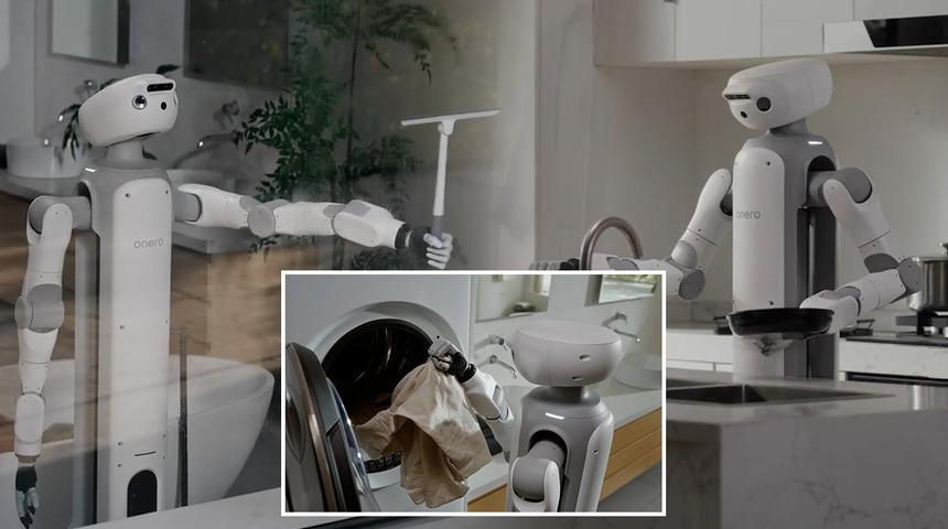 Ev işlerini devralmaya aday insansı robot: &Ccedil;amaşır yıkayıp kahvaltı bile hazırlıyor