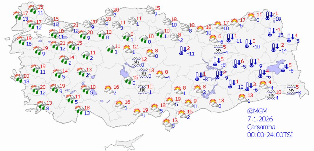 Hava birden değişiyor! Meteoroloji il il uyardı: Buzlanma, don ve &ccedil;ığ tehlikesine dikkat! 1