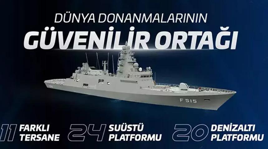 STM, 11 farklı tersanede 44 savaş gemisinin inşasında rol aldı