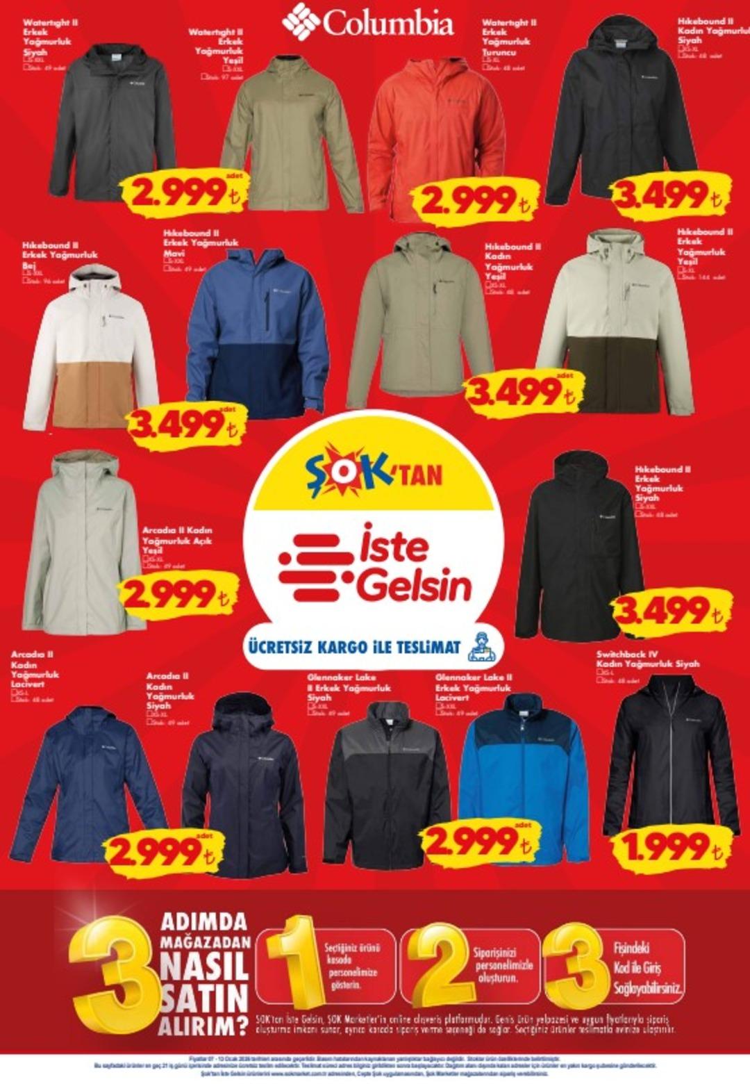 ŞOK a Columbia mont çeşitleri geliyor! 7 Ocak 2026 ŞOK aktüel katalog yayınlandı 7