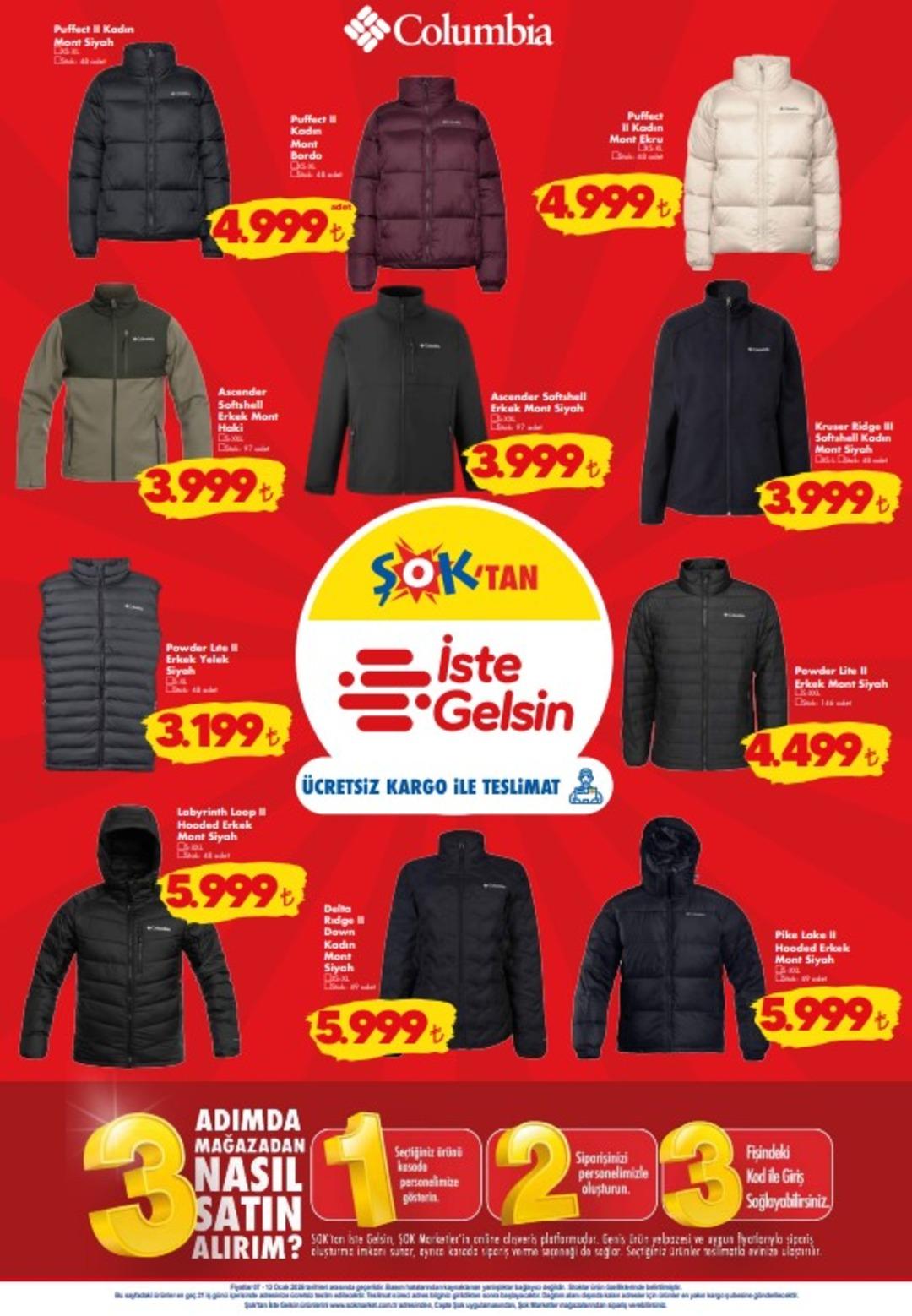 ŞOK a Columbia mont çeşitleri geliyor! 7 Ocak 2026 ŞOK aktüel katalog yayınlandı 8