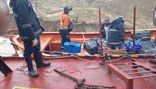 T&uuml;rk gemisinde panik! Karaya oturdu, ilk kareler geldi