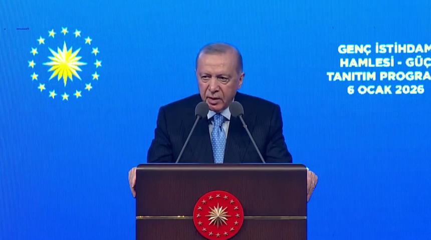 Cumhurbaşkanı Erdoğan duyurdu: "Gen&ccedil;lerin ilk 6 ay maaşı devletten"