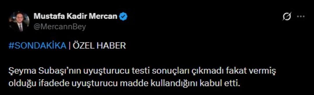 Şeyma Subaşı uyuşturucu kullandığını itiraf etti 1