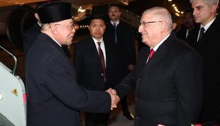 Bakan G&uuml;ler, Malezya Başbakanı İbrahim&rsquo;i karşıladı