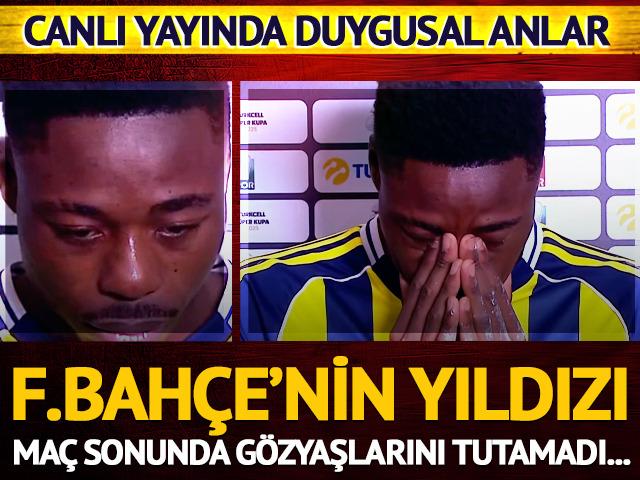 Fenerbah&ccedil;e'nin yeni transferi Musaba canlı yayında h&uuml;ng&uuml;r h&uuml;ng&uuml;r ağladı!