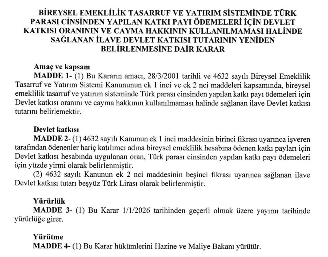 Bireysel Emeklilik Sistemi nde devlet katkısı y&uuml;zde 20&rsquo;ye d&uuml;ş&uuml;r&uuml;ld&uuml; 3