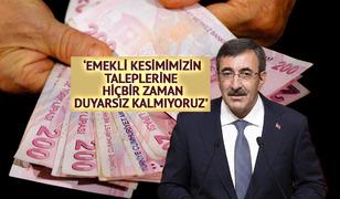 Cumhurbaşkanı Yardımcısı Yılmaz'dan en d&uuml;ş&uuml;k emekli maaşı mesajı