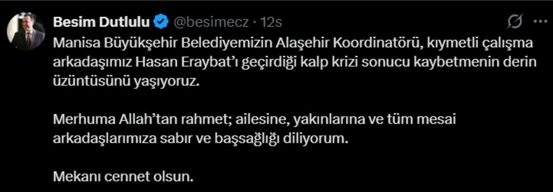 CHP nin Manisa da bir kaybı daha! Hasan Eraybat hayatını kaybetti 3