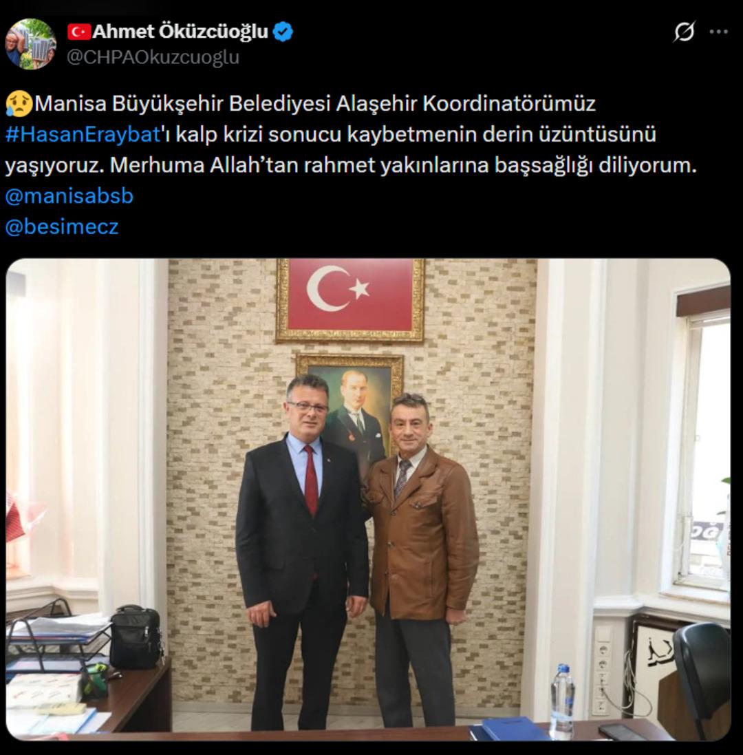 CHP nin Manisa da bir kaybı daha! Hasan Eraybat hayatını kaybetti 2