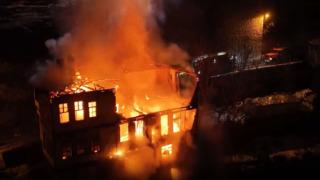 200 yılık tarihi konak küle döndü! Kullanılamaz hale geldi