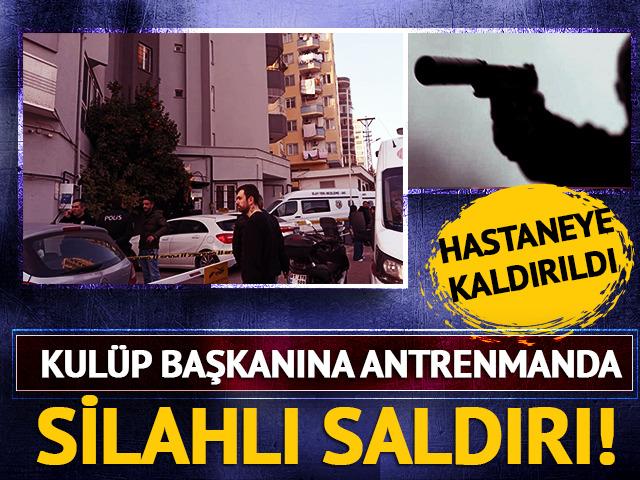 Kul&uuml;p başkanına antrenmanda silahlı saldırı! 
