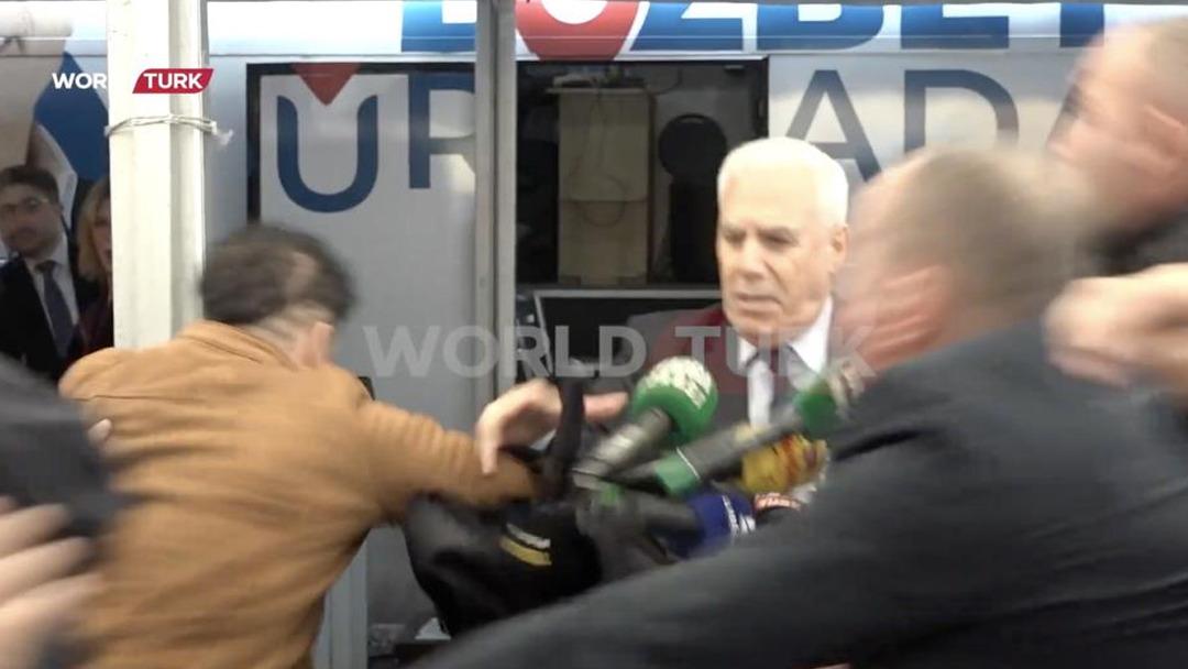 Mustafa Bozbey e saldırı girişiminin en net g&ouml;r&uuml;nt&uuml;s&uuml;: Koşup k&uuml;rs&uuml;y&uuml; devirdi 2