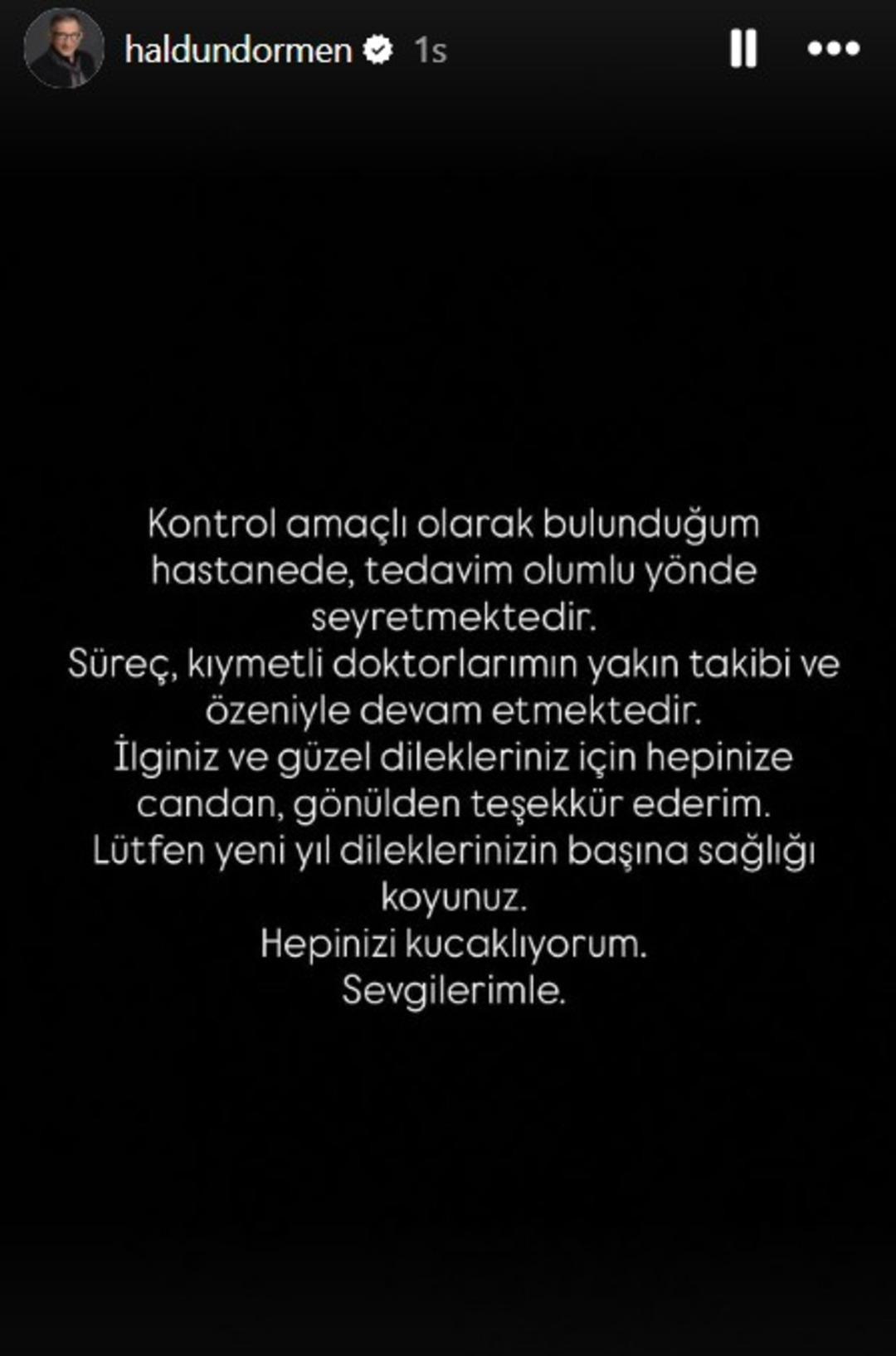 Apar topar hastaneye kaldırılmıştı! Haldun Dormen den haber var 1