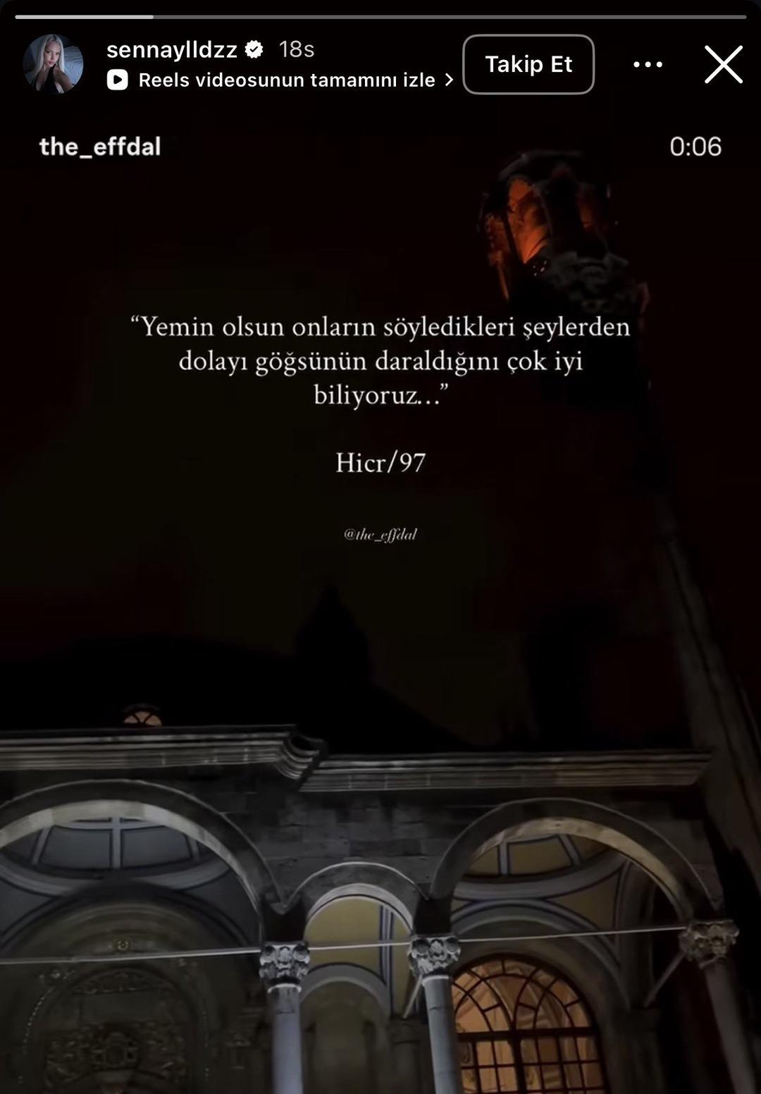 M&uuml;mine Senna Yıldız dan pozitif &ccedil;ıkan uyuşturucu testi sonrası ayet paylaşımı 2