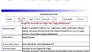 Bing&ouml;l i&ccedil;in kuvvetli ve yoğun kar uyarısı