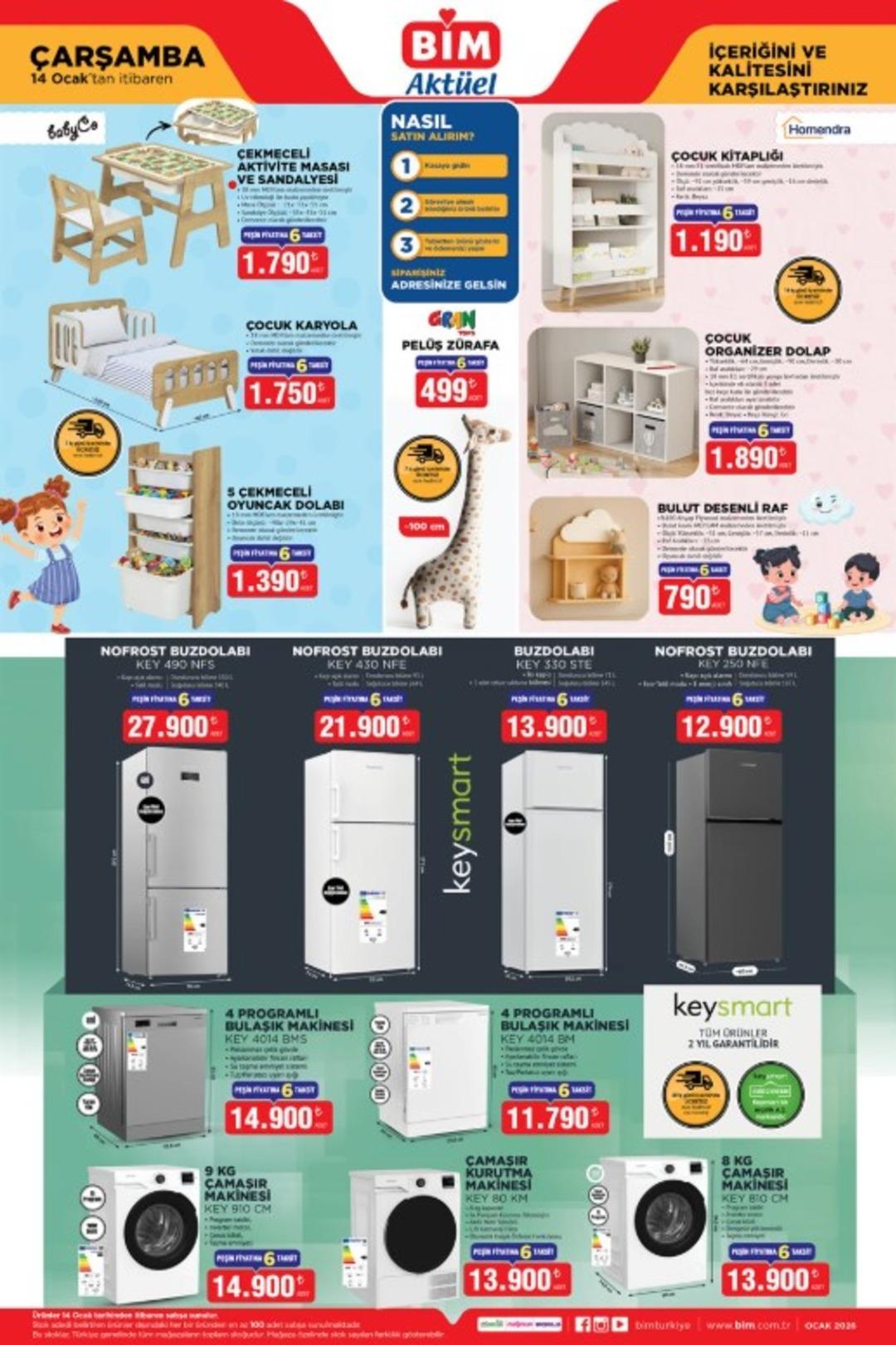 BİM e beyaz eşya geliyor! 14 Ocak 2026 BİM katalog yayınlandı! 1