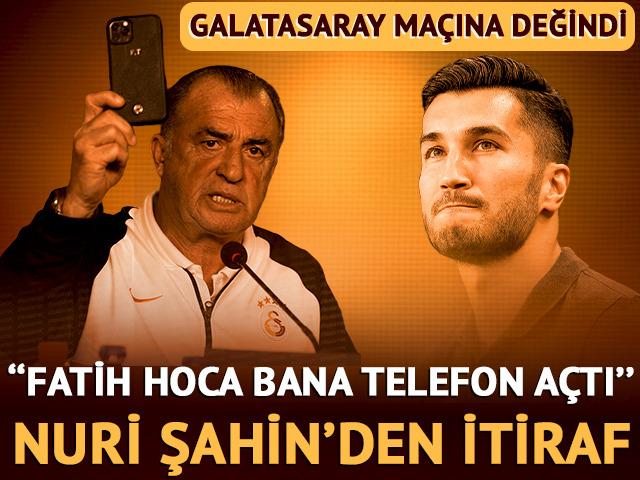 Nuri Şahin'den flaş itiraf! ''İşler iyi gitmediğinde Fatih Terim bana telefon a&ccedil;tı'' 